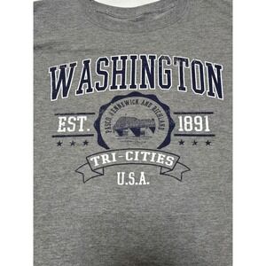 POINT SPORTSWEAR Washington Tri Cities USA Graphic T Shirt‎ XX Large Gray /0123